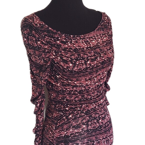 Catherine Malandrino NWT $325 Mauve Print Bateau Soft Jersey Dress, Size S (4-6) - Picture 3 of 7